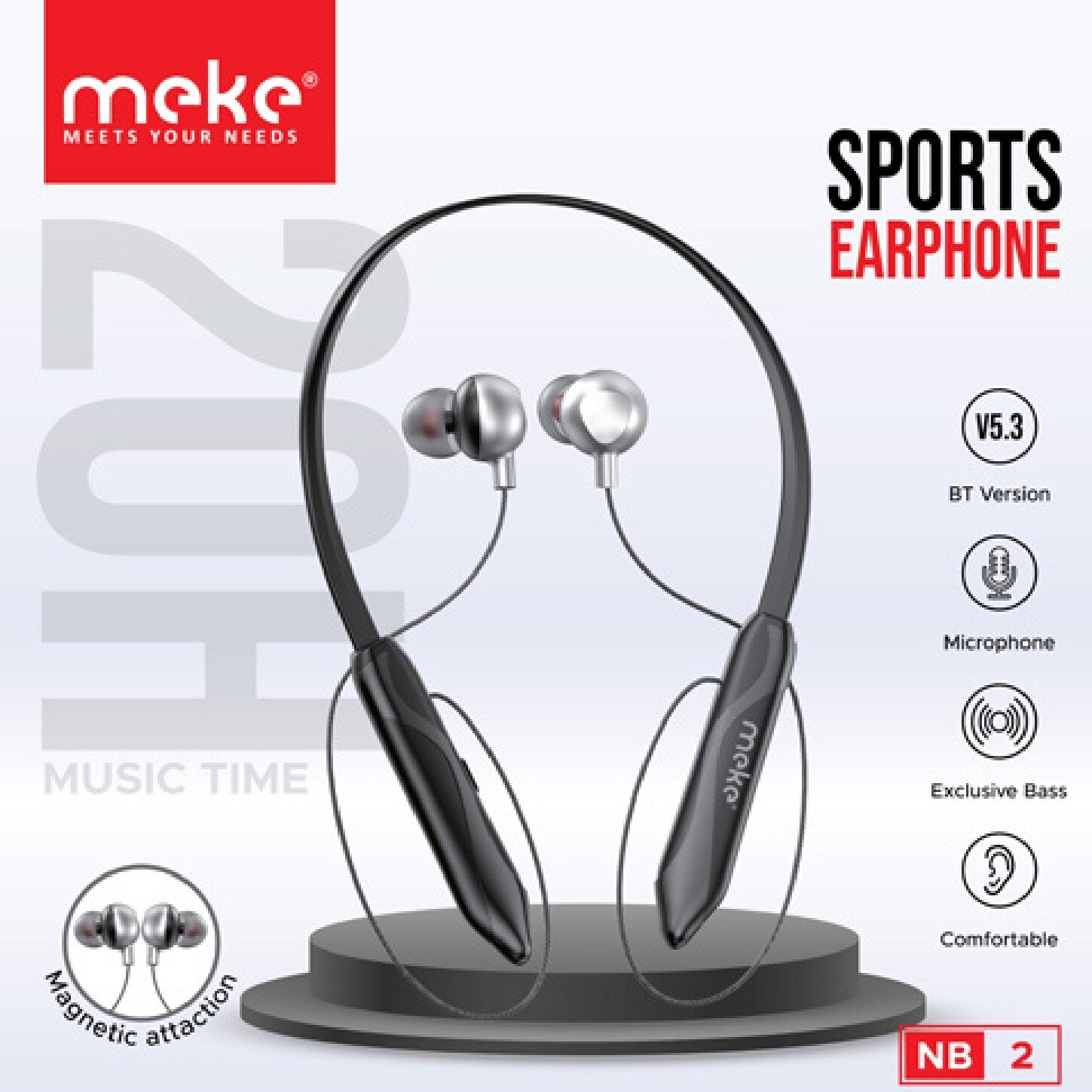 Meke NB2 Superior Comfort  Sports Earphone