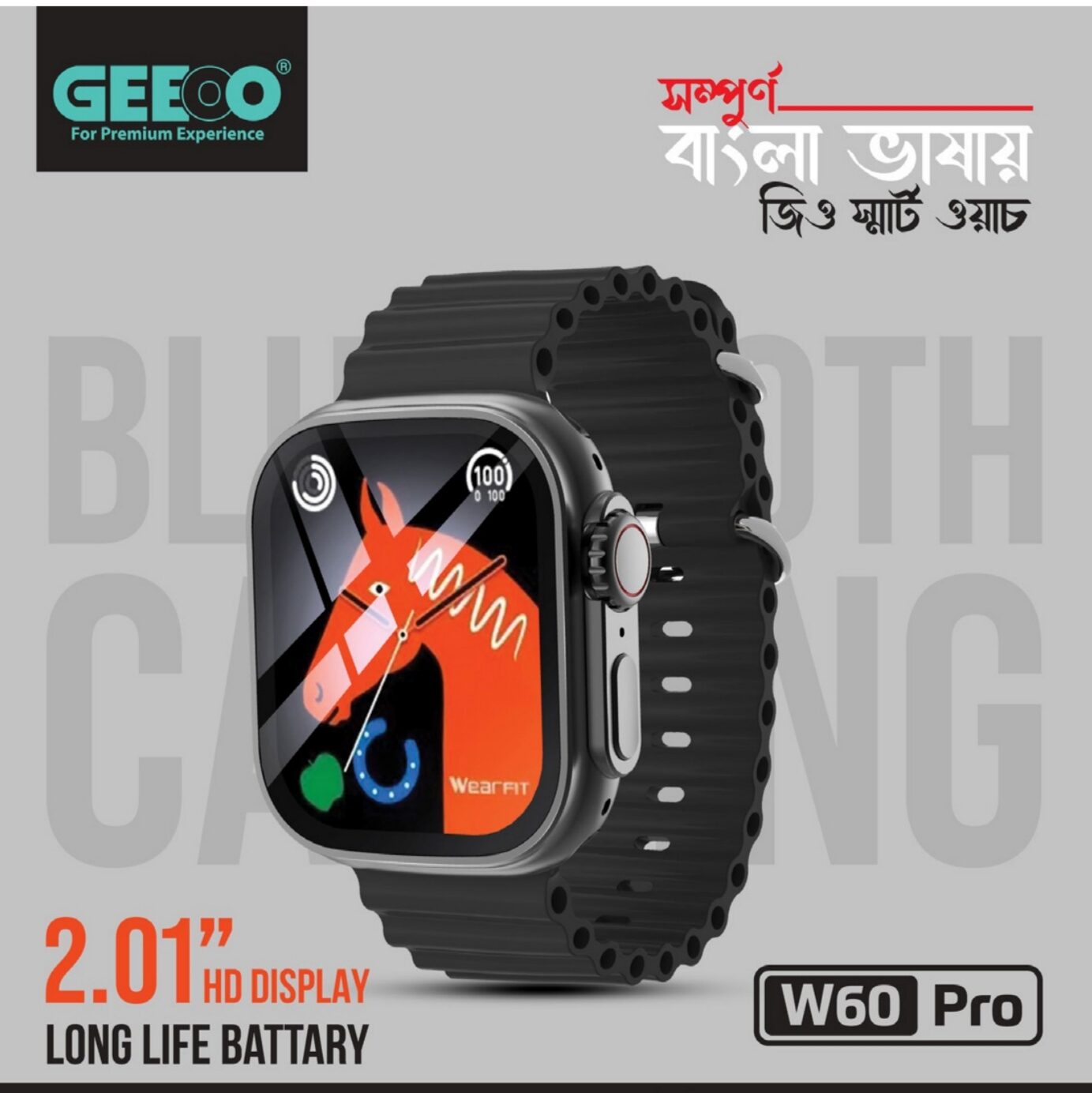 Geeoo W60 Pro Bluetooth Calling  Smart watch