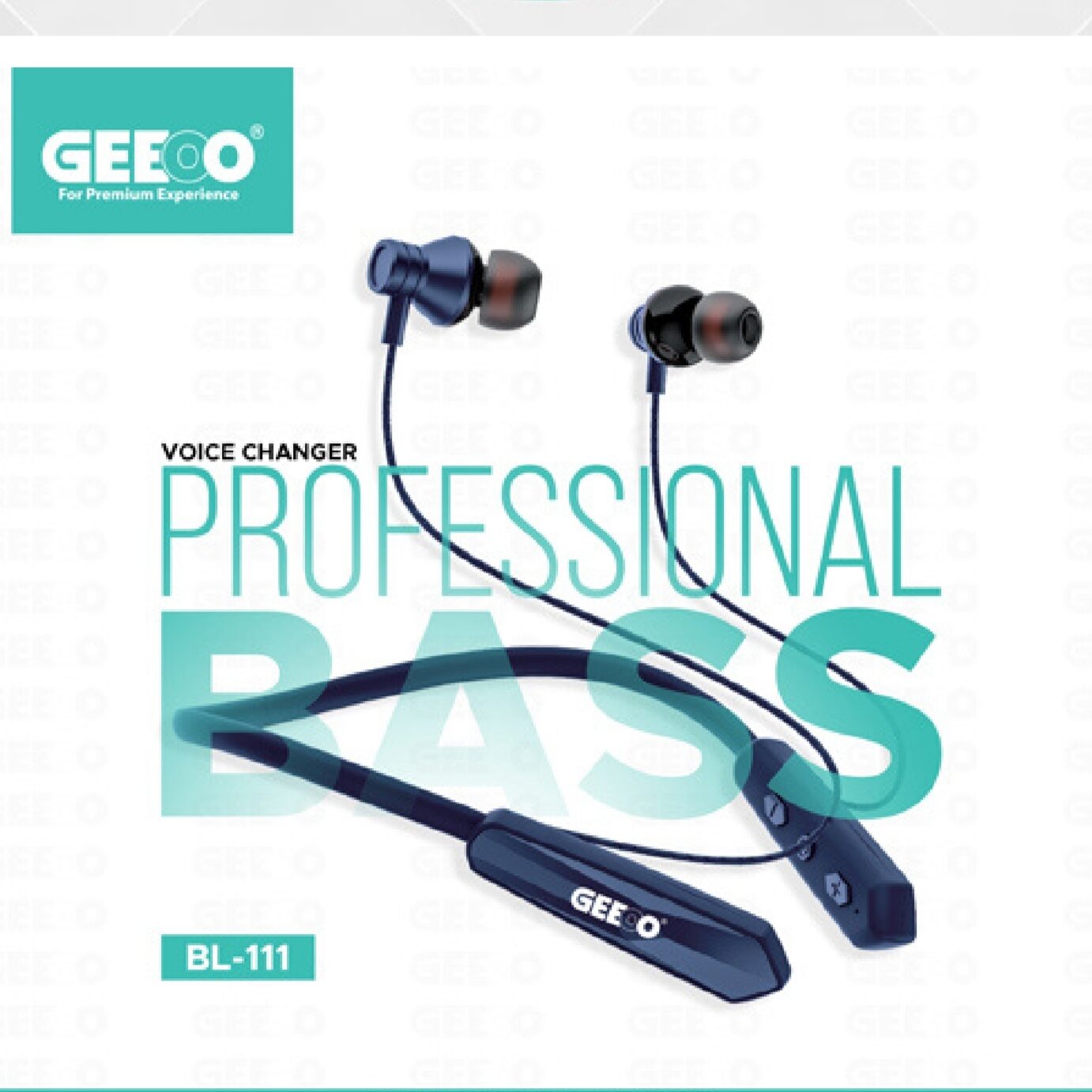 Geeoo BL 111 Voice Changer  Neckband Professional  Bass ENC Function