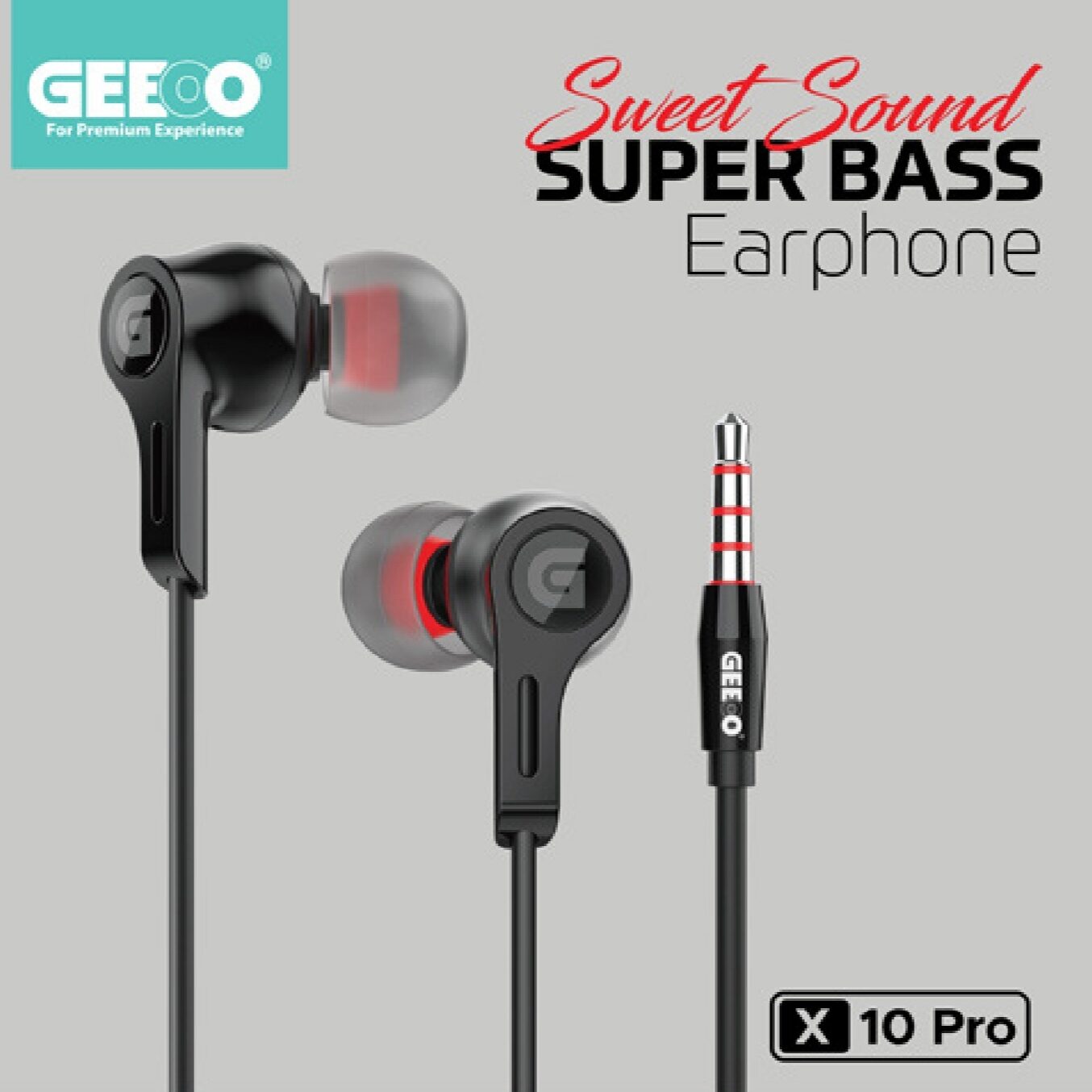Geeoo X10 pro Powerful Sound  Experience  Earphone