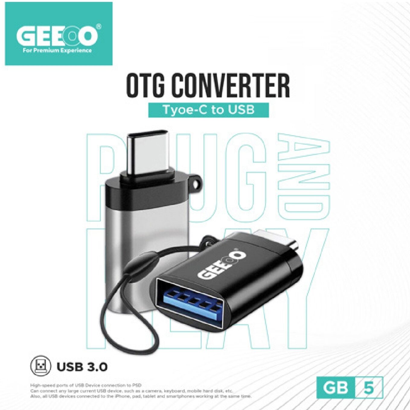 Geeoo GB5 Type-C to USB OTG  Converter (USB-3.0)