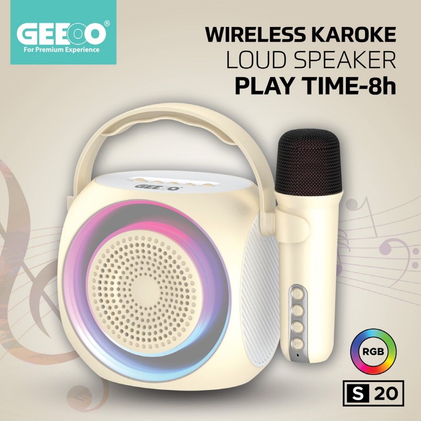 Geeoo S20 WIRELESS KAROKE  BT SPEAKER