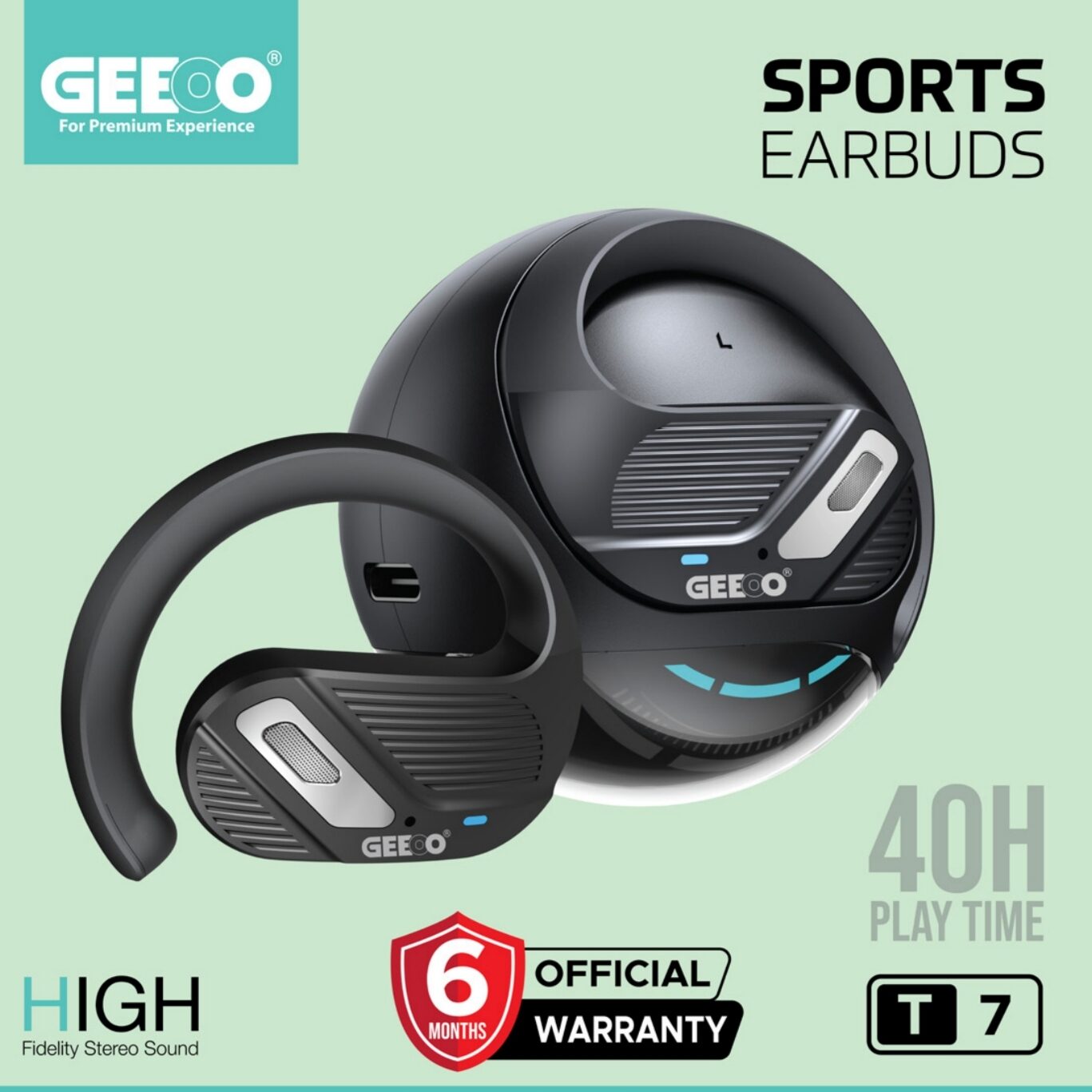 Geeoo T7 Sports Earbuds