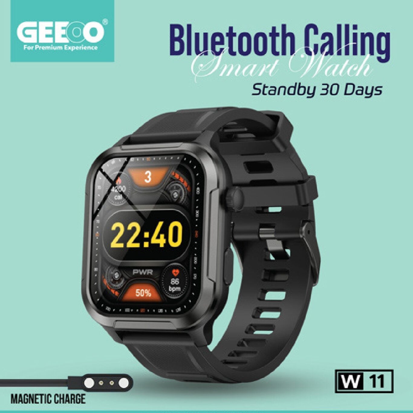Geeoo W11 Bluetooth Calling  Smart watch