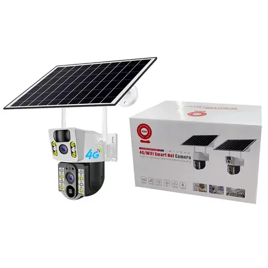 Smart net camera with solar panels