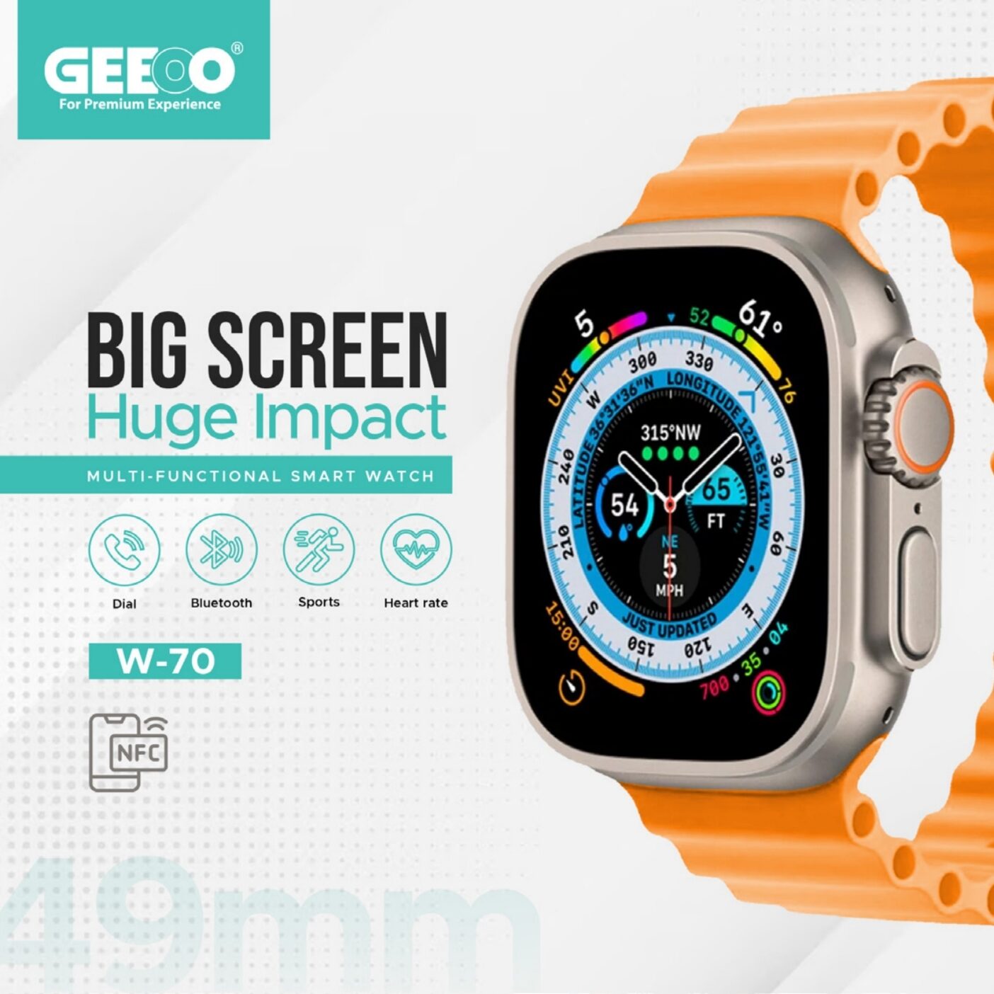 Geeoo W70 Ultra Max  Multi-functional  Smart Watch