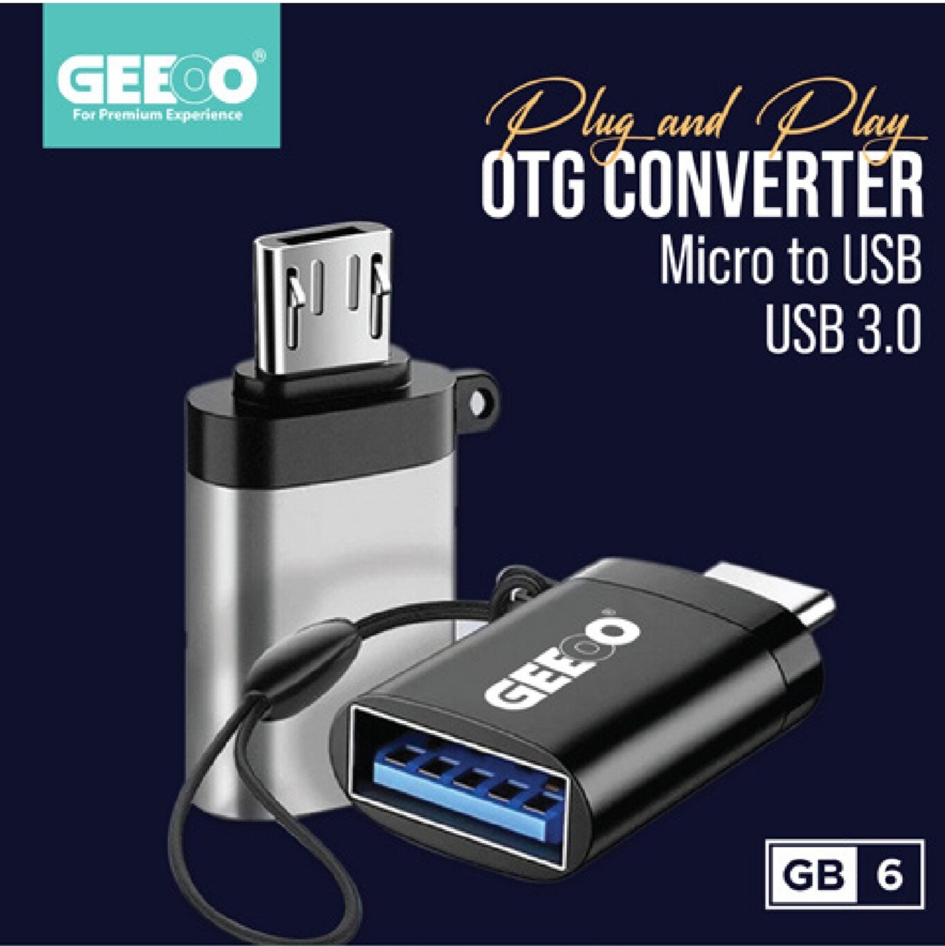 Geeoo GB6 Micro to USB OTG  Converter (USB-3.0)